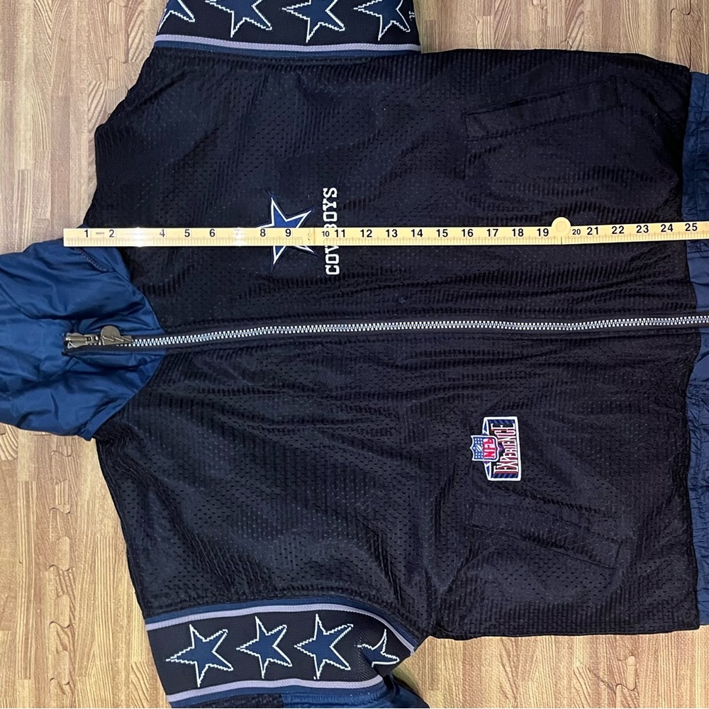 Vintage 90s Dallas Cowboys Mesh Reversible Jacket L Pro Playey NFL Experience - Picture 16 of 16